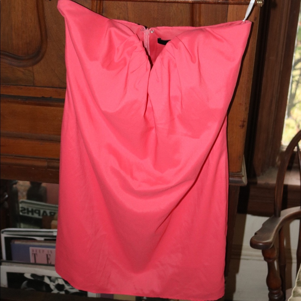 Coral/bright pink cocktail dress